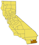 California map showing Imperial County